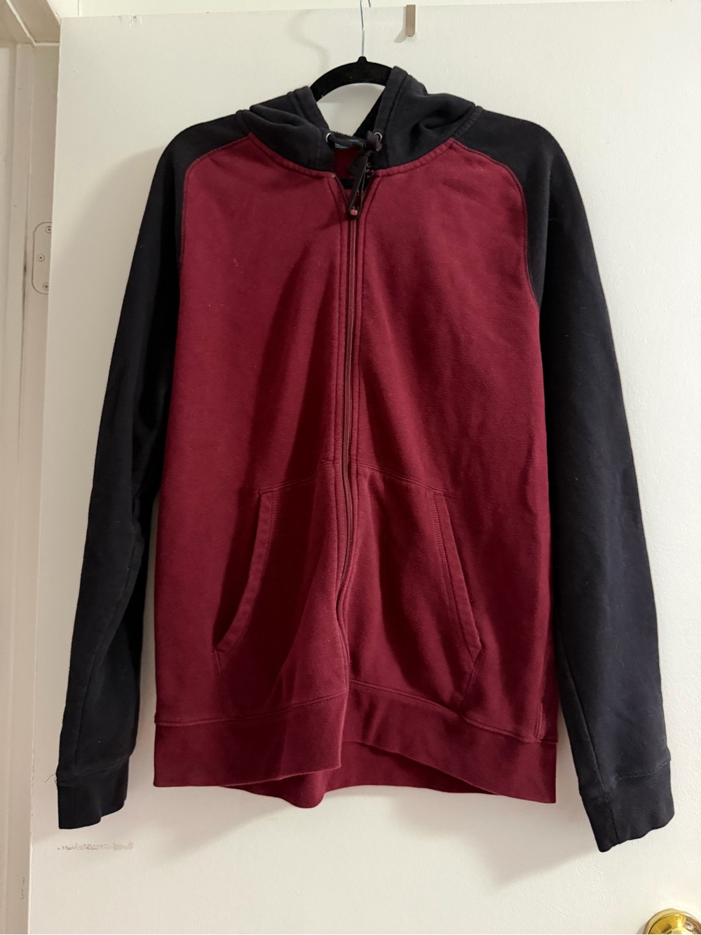 tek gear Burgundy and Black Fleece Zip Hoodie